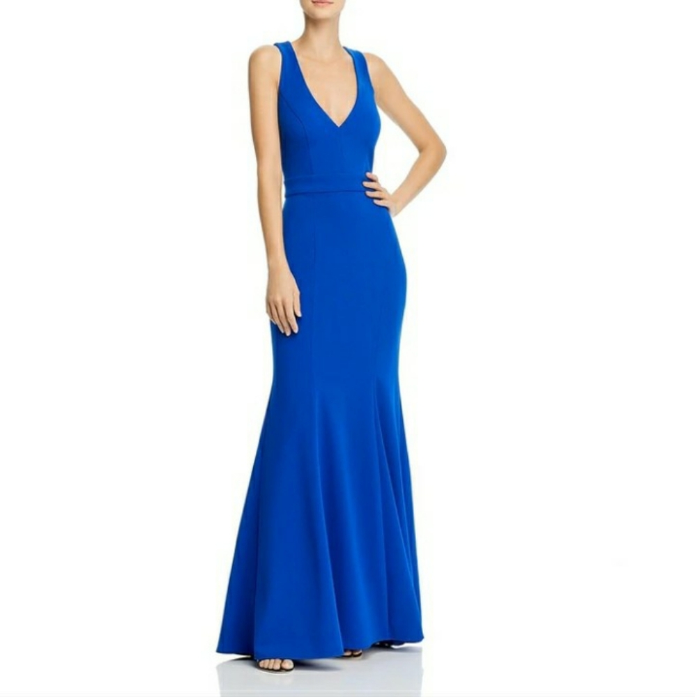 Twill halter evening dress